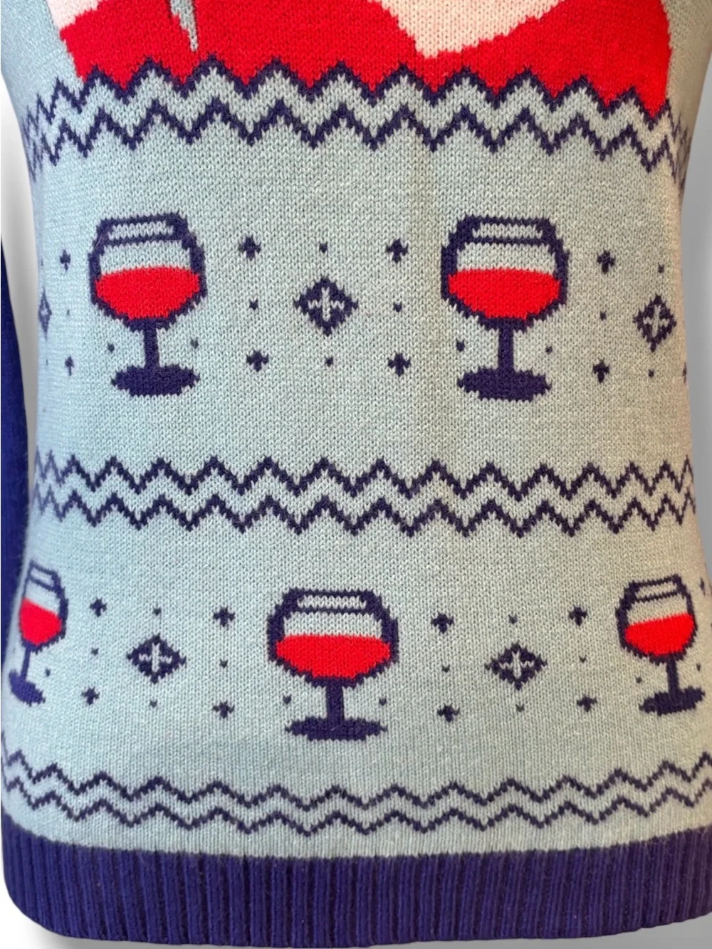 Ugly Christmas Sweater Norther Pole Merlot Ho Ho Holiday Party Women's Size XS